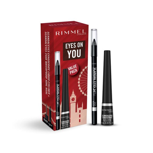 Rimmel Exaggerate Liquid Liner + Scandaleyes Waterproof Kohl Free – Makeup Kit