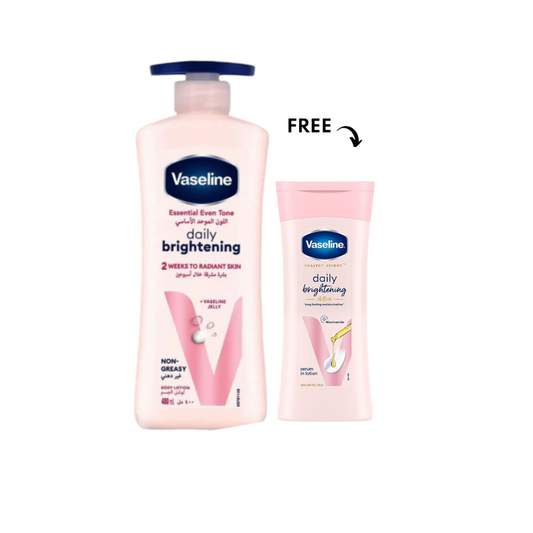 Vaseline Body Lotion Daily Brightening, 400ml + 200ml Free