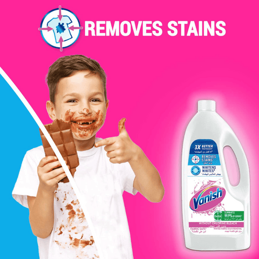 Vanish Liquid Crystal White Laundry Stain Remover 3L + 1L Free