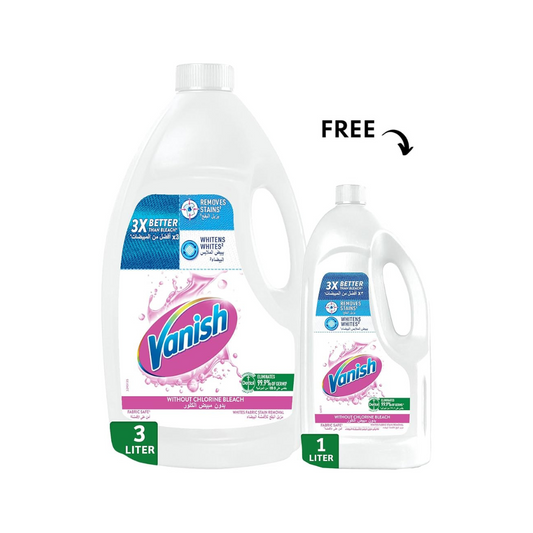 Vanish Liquid Crystal White Laundry Stain Remover 3L + 1L Free