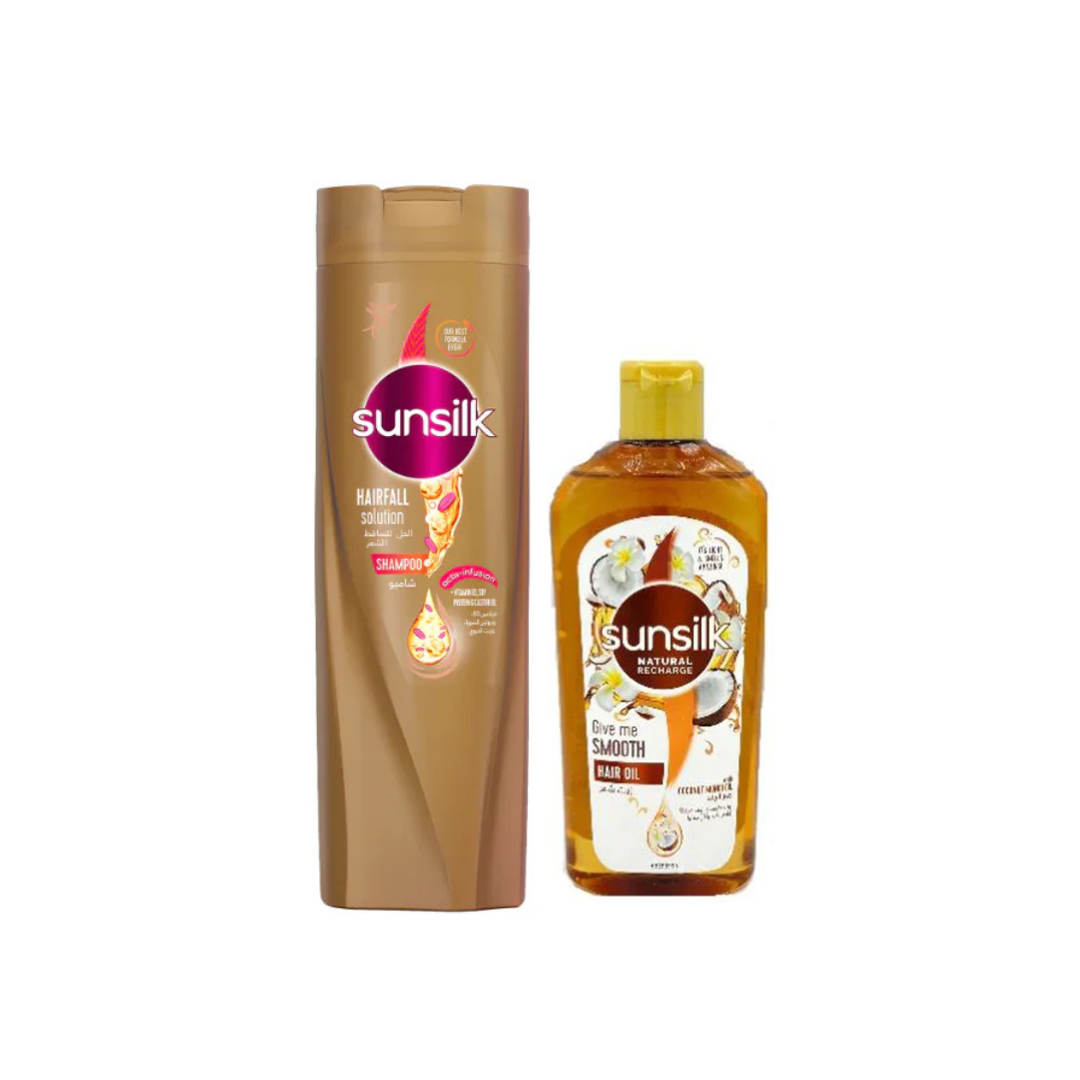 Sunsilk Shampoo Anti Hair Fall 350ml + Hair Oil Coconut 250ml @ 30% OFF