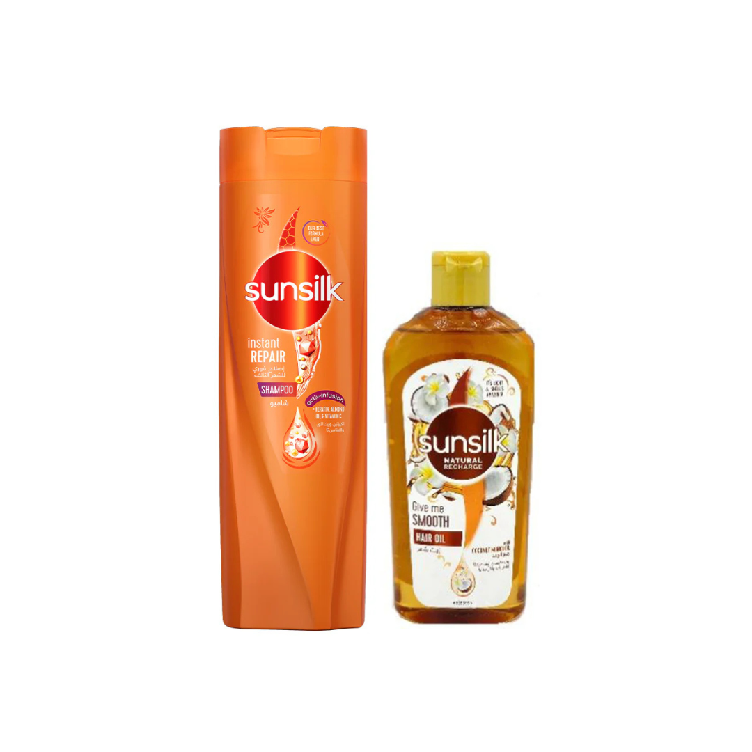 Sunsilk Shampoo Damage Repair 350ml + Hair Oil Coconut 250ml @ 30% OFF