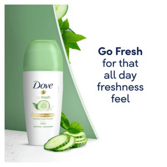 Dove Go Fresh Antiperspirant Roll-On Cucumber Scent, 50ml