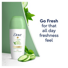Dove Go Fresh Antiperspirant Roll-On Cucumber Scent, 50ml