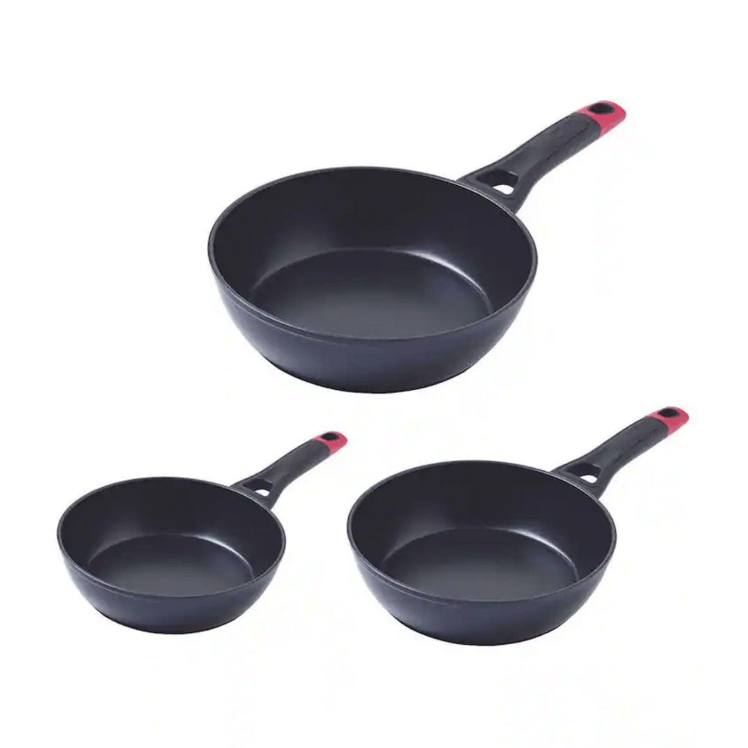 Pyrex Optima Set of 3 Frying Pans 20 + 24 + 28 cm