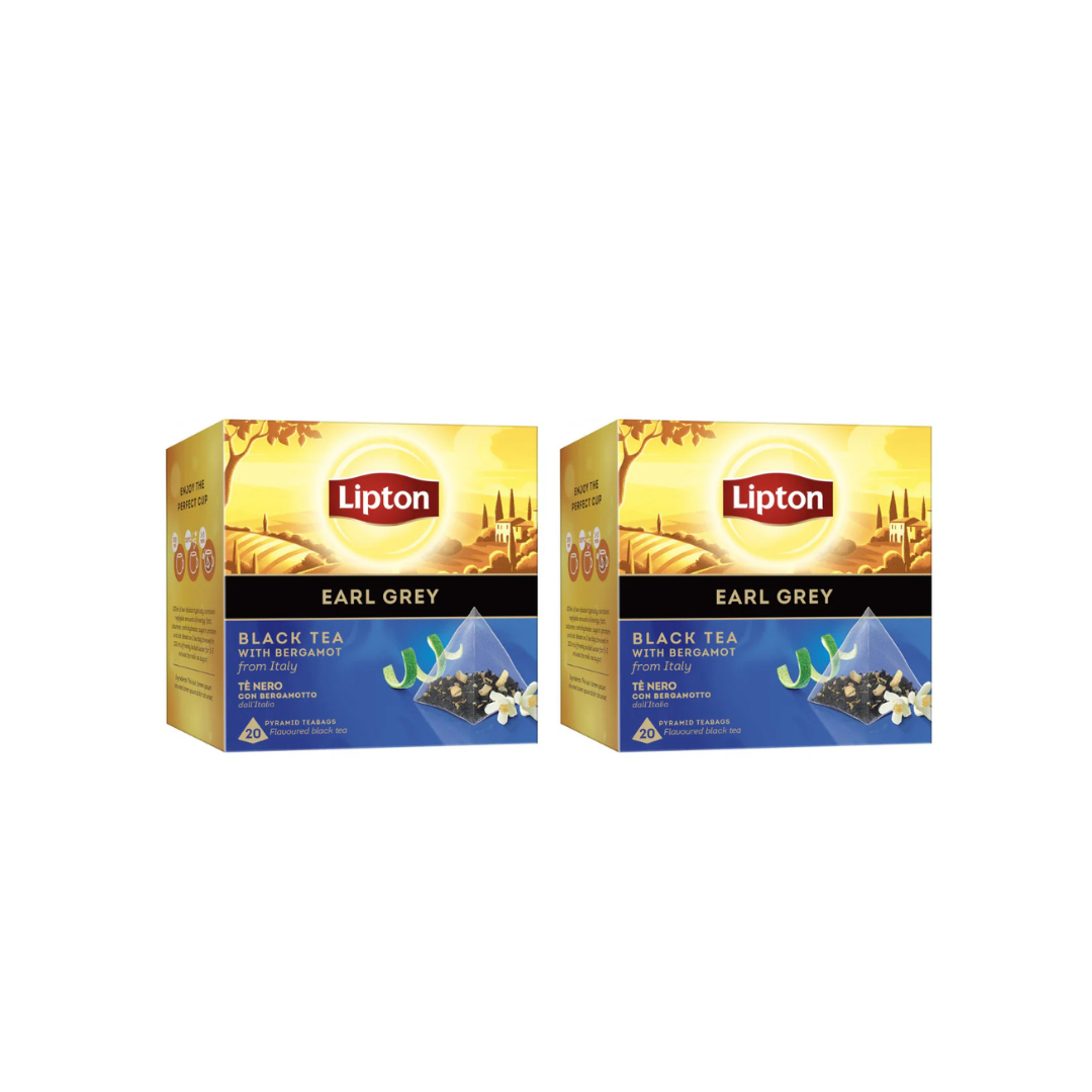 Lipton Earl Grey Black Tea, Pyramid 20S, 2 @ 25% OFF