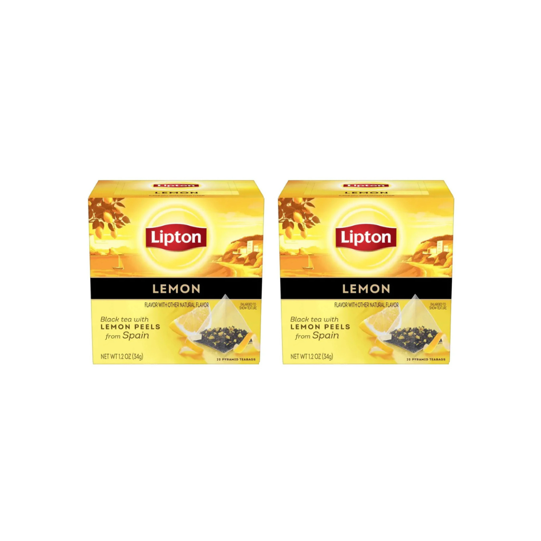 Lipton Lemon Black Tea, Pyramide 20s, 2 @ 25% OFF