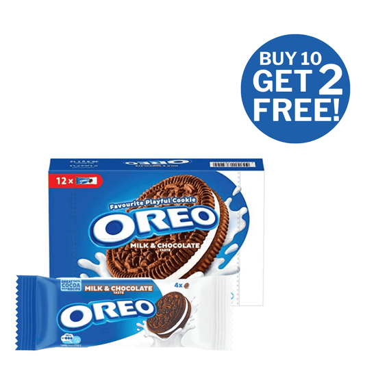 Oreo Milk & Chocolate Cookies, Pack of 10 + 2 Free