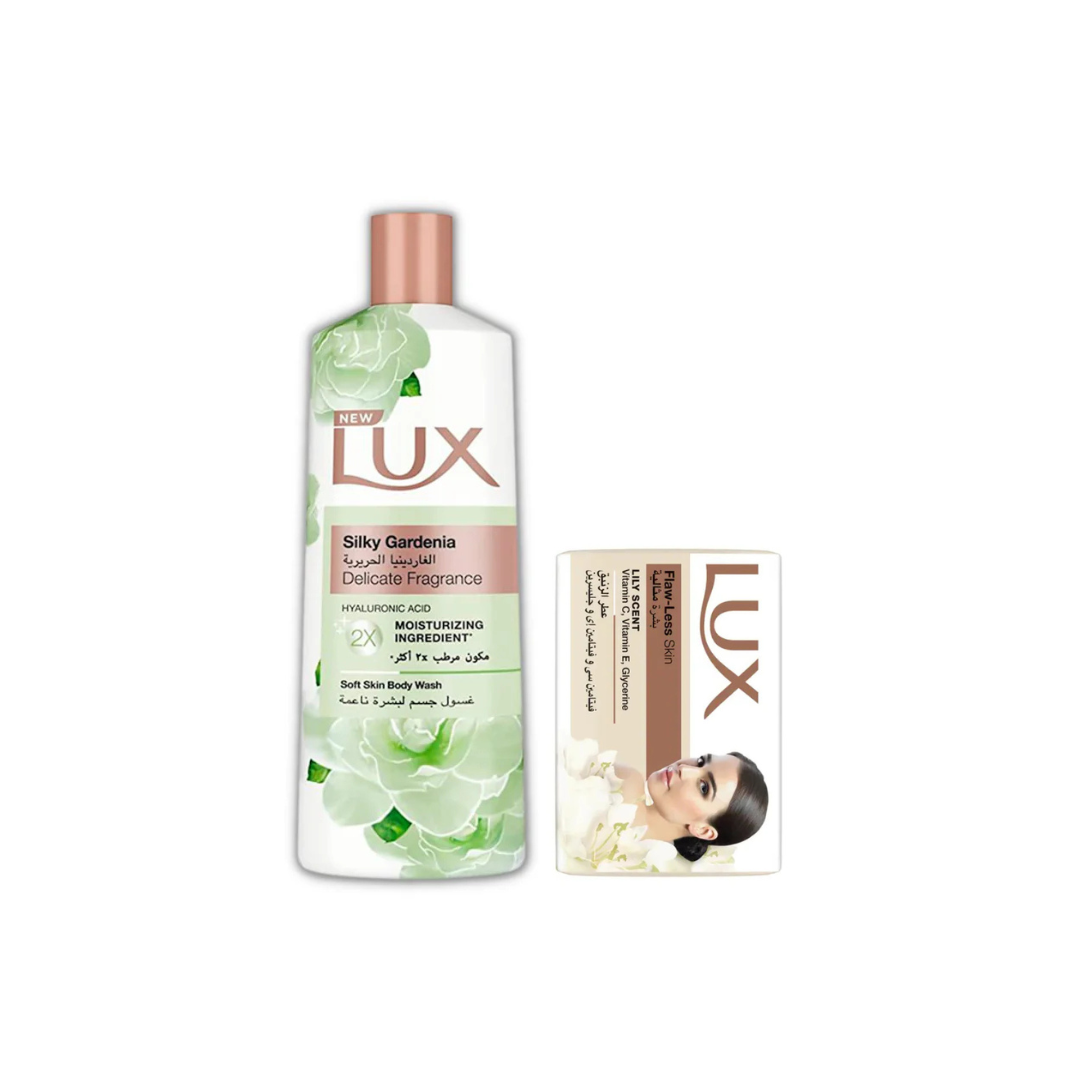 Lux Body Wash Silk Gardenia 500ml + Soap 115g, 15% OFF