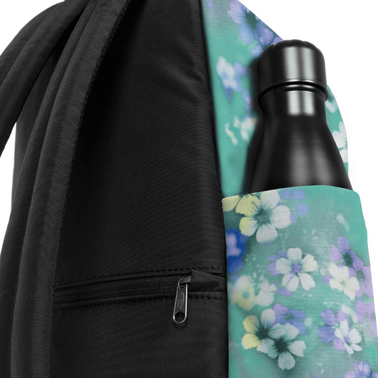 Eastpa Day Pak'R Flora Fade Aqua, Medium, Laptop & Bottle Holder, EK0A5BG47V3