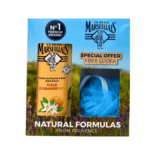Le Petit Marseillais Shower Gel Orange Blossom Bio 650ml + Free Loofa