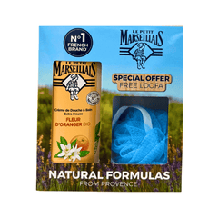Le Petit Marseillais Shower Gel Orange Blossom Bio 650ml + Free Loofa