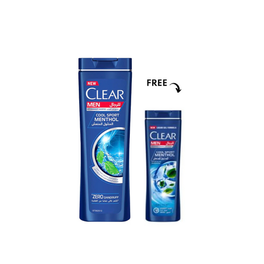 Clear Anti-Dandruff Men Shampoo Cool Sport Menthol 360ml + 180ml Free