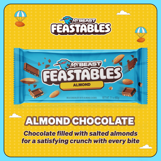 Feastables MrBeast Almond Chocolate Bar, 60g
