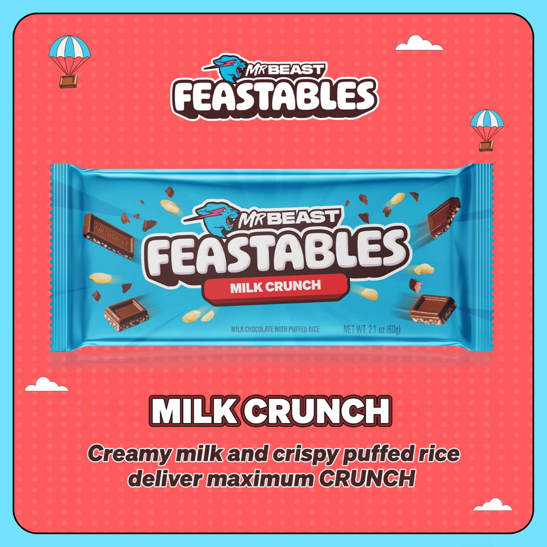 Feastables MrBeast Milk Chocolate Crunch Bar, 60g