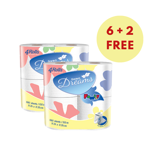 Dreams Toilet Paper, Pack Of 6 + 2 Rolls Free
