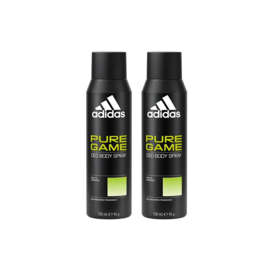 Adidas Deodorant Men Pure Game 150ml, 2 @ 25% OFF