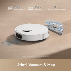 Dreame D20 Plus Robot Vacuum & Mop, White