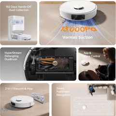 Dreame D20 Plus Robot Vacuum & Mop, White