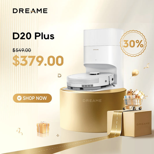 Dreame D20 Plus Robot Vacuum & Mop, White