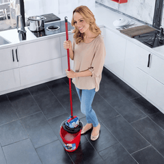 Vileda Supermop 3-Action Set of Wringer Bucket + Mop with 3D Head