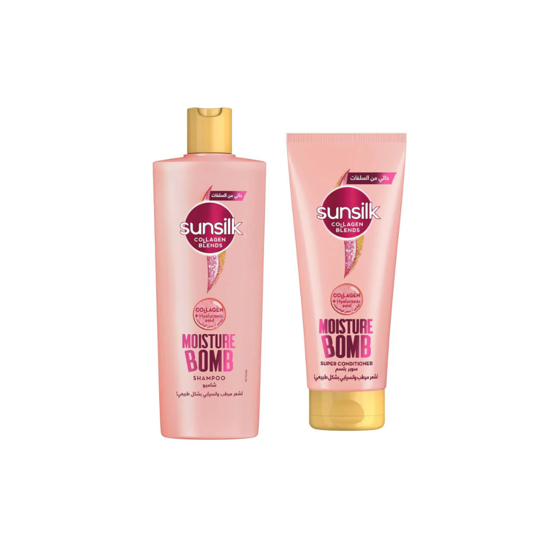 Sunsilk Moisture Bomb Shampoo 350ml + Conditioner 170ml, 30% OFF