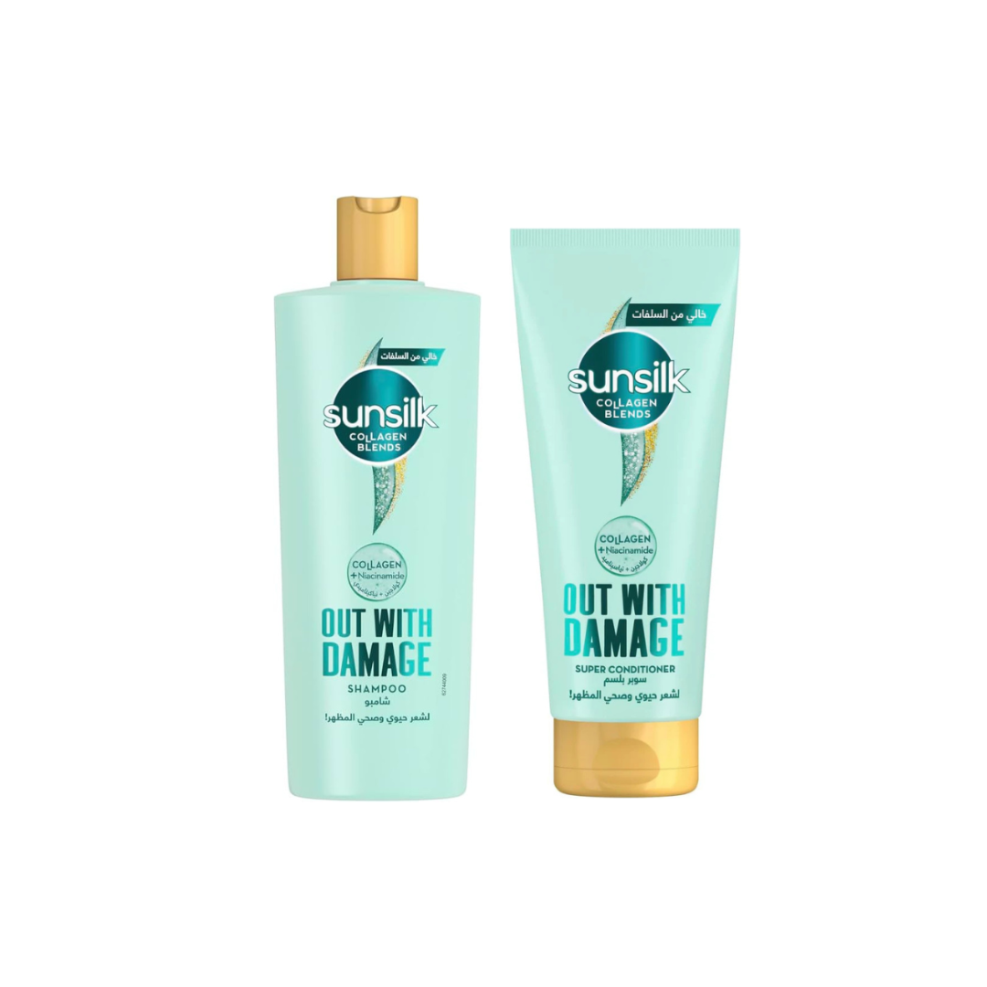 Sunsilk Out With Damage Shampoo 350ml + Conditioner 170ml, 30% OFF
