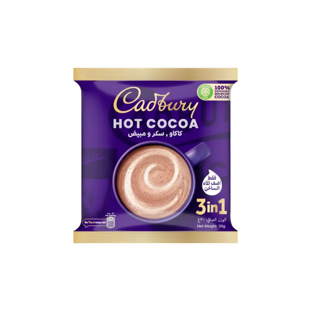 Cadbury 3 in 1 Hot Chocolate Cocoa Powder 30g