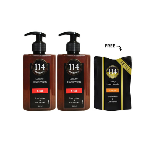 Amatoury Hand Soap Oud 500ml x2 + Refill Free