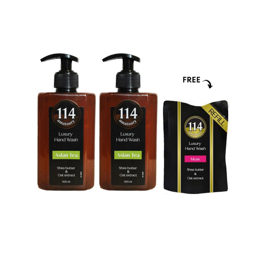 Amatoury Hand Soap Asian Tea 500ml x2 + Refill Free