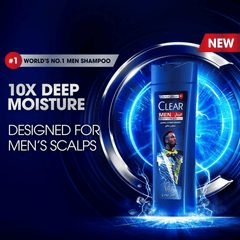 Clear Anti-Dandruff Men Shampoo Ultra Hydro Boost Men Vini Jr. Edition, 360ml