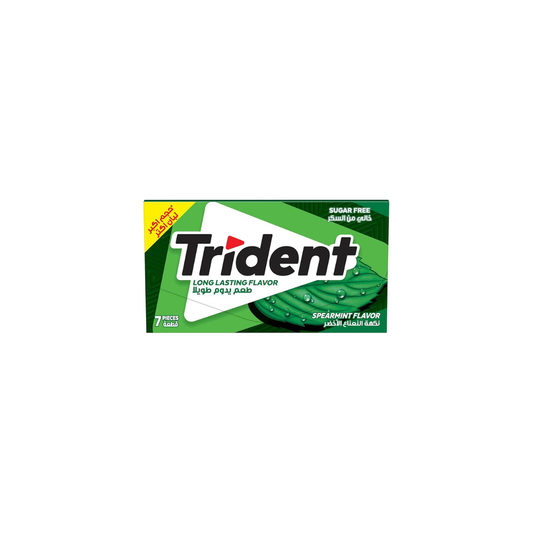 Trident Sugar Free Spearmint Gum 13.5g, 7 pcs