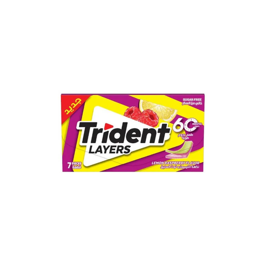 Trident Sugar Free Lemon Raspberry Gum 13.5g, 7 pcs
