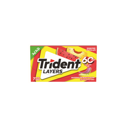 Trident Sugar Free Watermelon Peach Gum 13.5g, 7 pcs