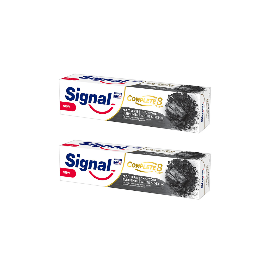 Fat Toothpaste Fattal Online - Buy Signal Toothpaste Complete 8 Charcoal 100ml, 2 @ 25 ...