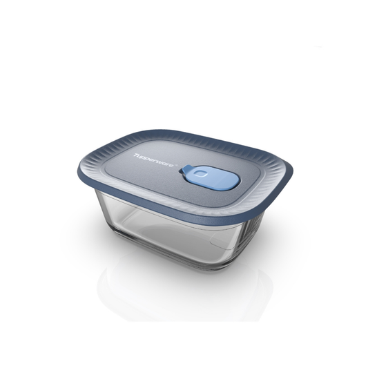 Tupperware Rectangular Glass Ovenware With Lid 650ml