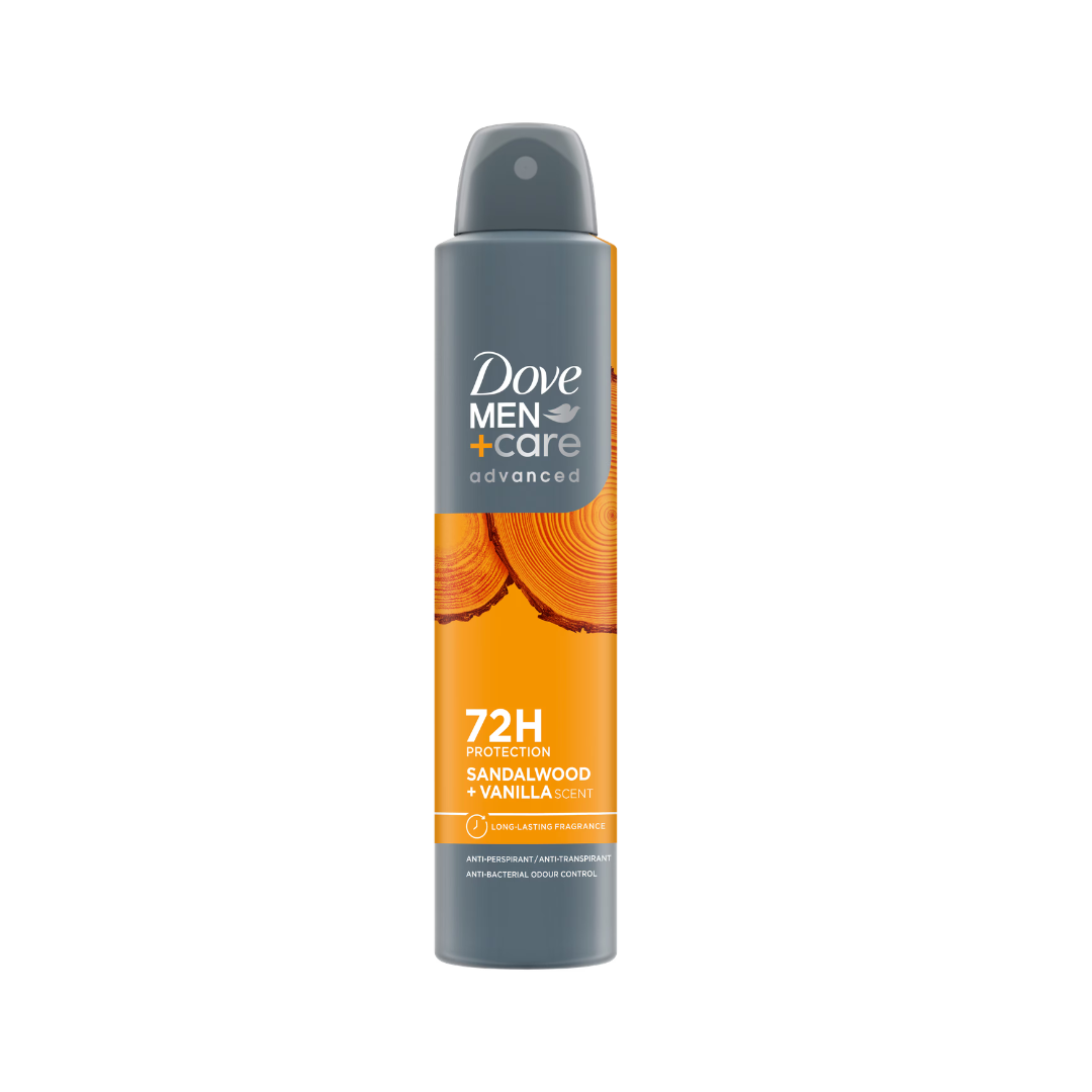 Dove Men+Care Sandalwood + Vanilla  Dry Antiperspirant Deodorant, 250ml