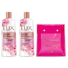 Lux Perfumed Body Wash Soft Rose 500ml, 2 @ 20% OFF