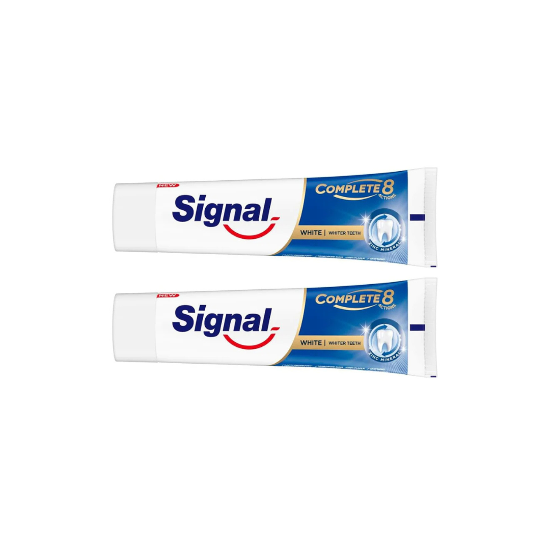Fat Toothpaste Fattal Online - Buy Signal Toothpaste Complete 8 White 75ml, 2 @ 30% ...