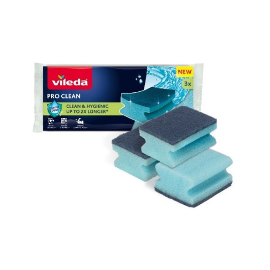 Vileda PRO Clean High Foam, 3 Pcs