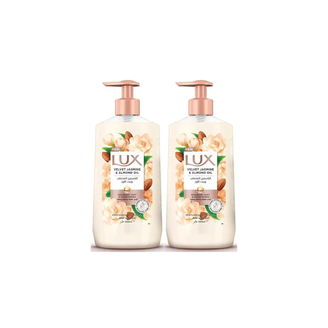 Lux Hand Wash Velvet Jasmine & Almond Oil 500ml, 2 @ 20% OFF
