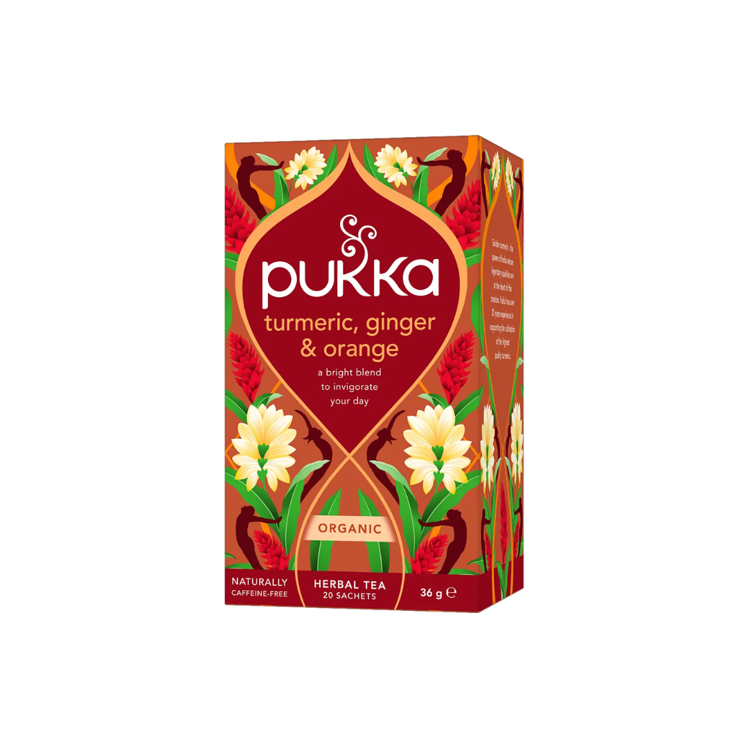 Pukka Organic Herbal Tea Turmeric, Ginger & Orange,  20S