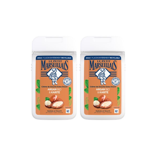 Le Petit Marseillais Shower Gel Argan BIO & Karite 250ml, 2 @ 20% OFF