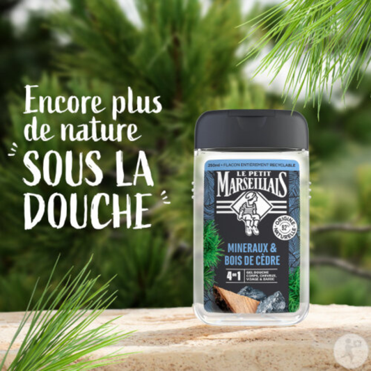 Le Petit Marseillais 4in1 Shower Gel Minereaux & Bois De Cedre 250ml, 2 @ 20% OFF