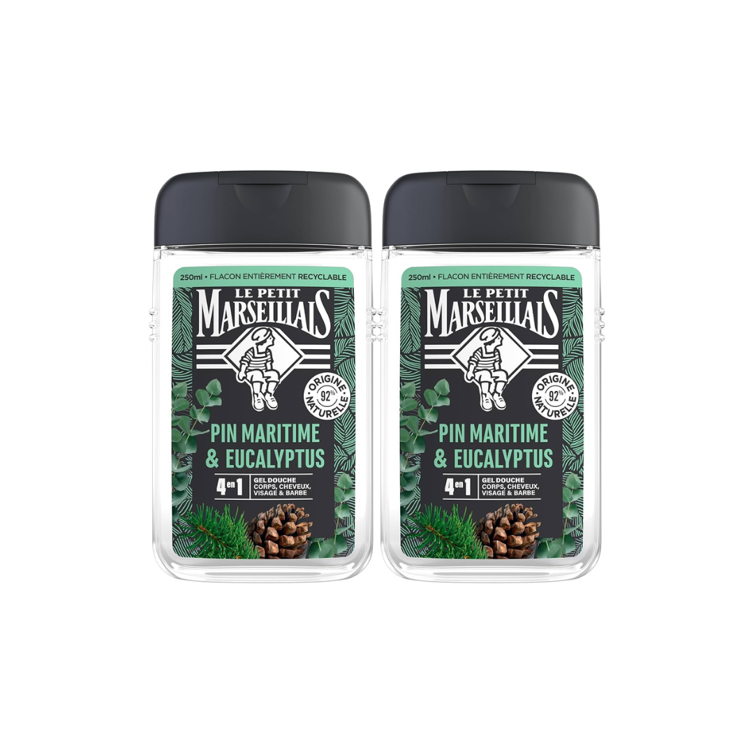Le Petit Marseillais 4in1 Shower Gel Pin Maritime & Eucalyptus 250ml, 2 @ 20% OFF