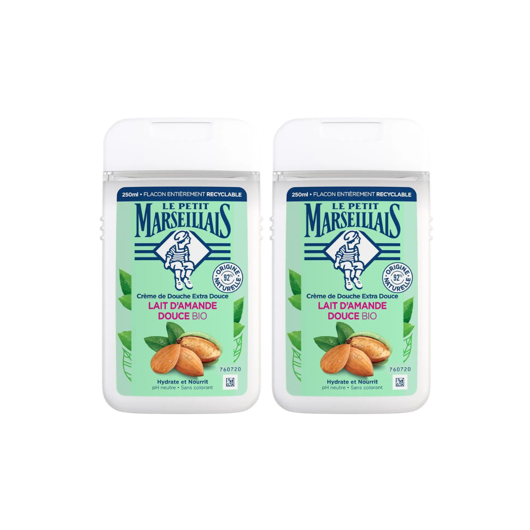 Le Petit Marseillais Shower Gel Lait Amande Douce BIO 250ml, 2 @ 20% OFF