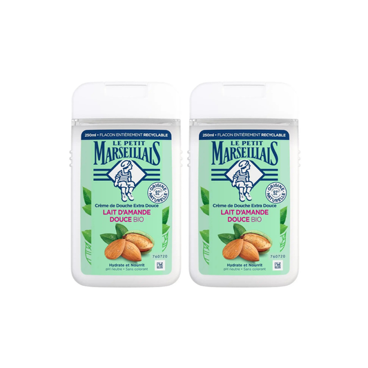 Le Petit Marseillais Shower Gel Lait Amande Douce BIO 250ml, 2 @ 20% OFF