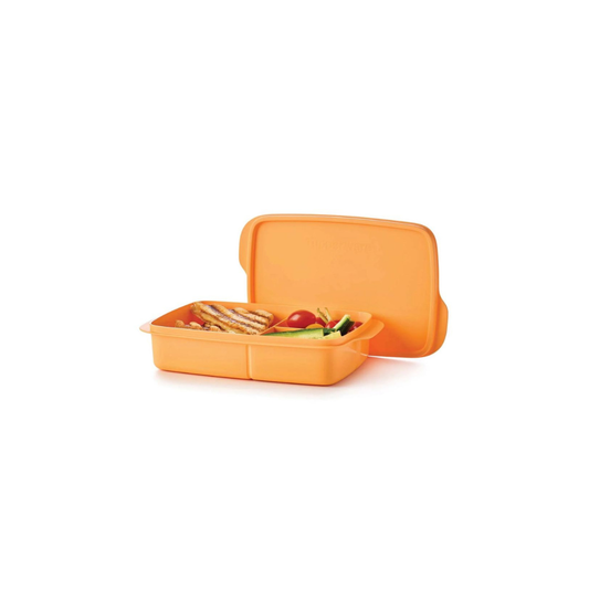 Tupperware Divided Lunch Box Orange Tafy 1L