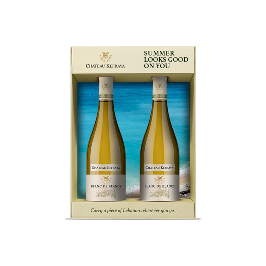 Château Kefraya Set of 2 Blanc De Blanc Beach 75cl 2025