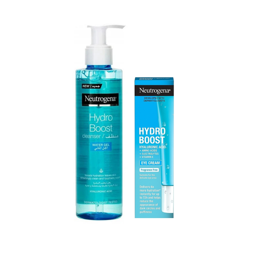 Neutrogena Hydro Boost Water Gel Cleanser 200ml + Eye Cream 15ml, 30% OFF